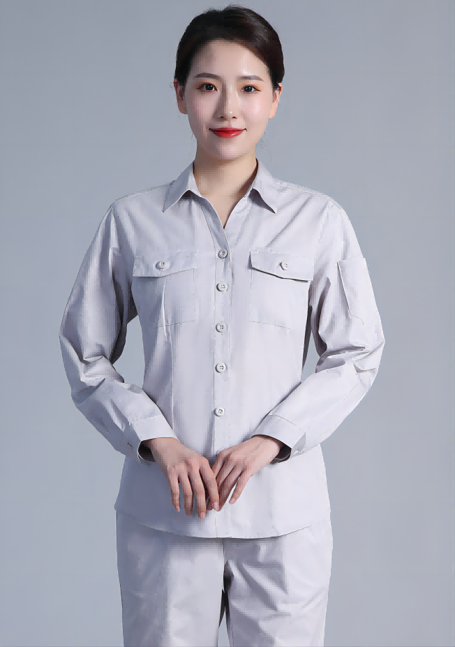 夏季长袖工作服女款